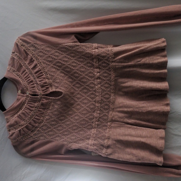 Free People Embroidered Crochet Boho Blouse - Picture 5 of 5